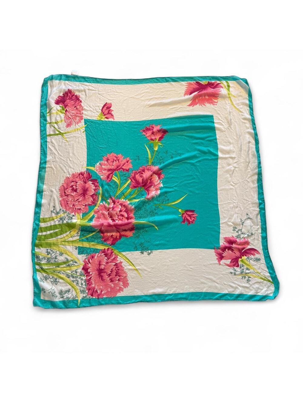 Silk Floral Vintage Scarf